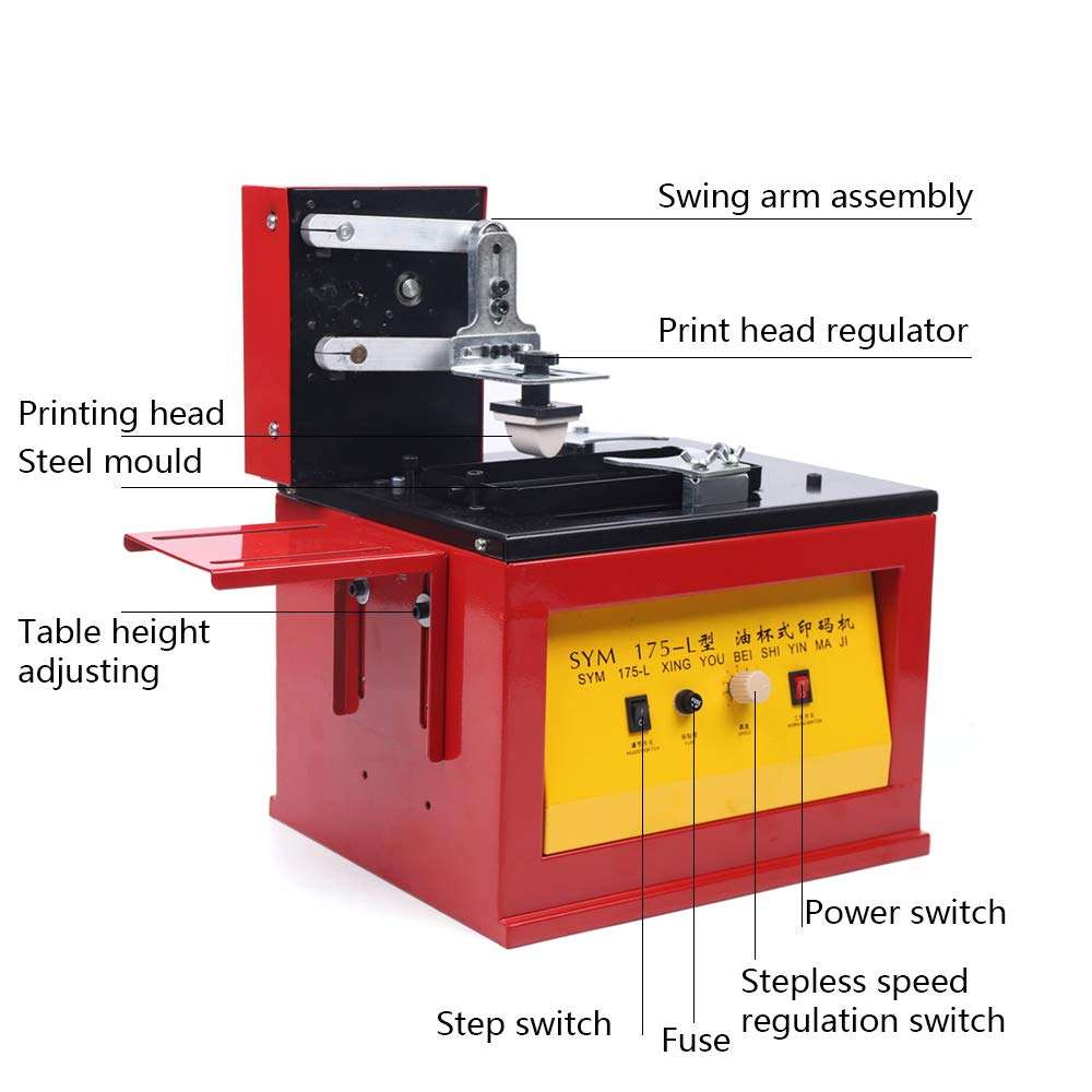 Electric Pad Printer Printing Machine for Logo, Trademark, Barcode, Batch, Date 4