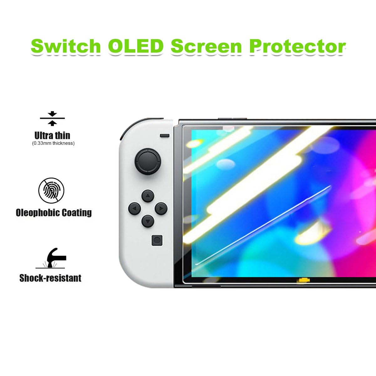 Carrying Case for Nintendo Switch OLED, Switch OLED Case, Screen Protector, Thumb Grips Caps, Portable Accessories Bundle Protective Cover for Console & Accessories Storage Travel Carry Cases, Green 5