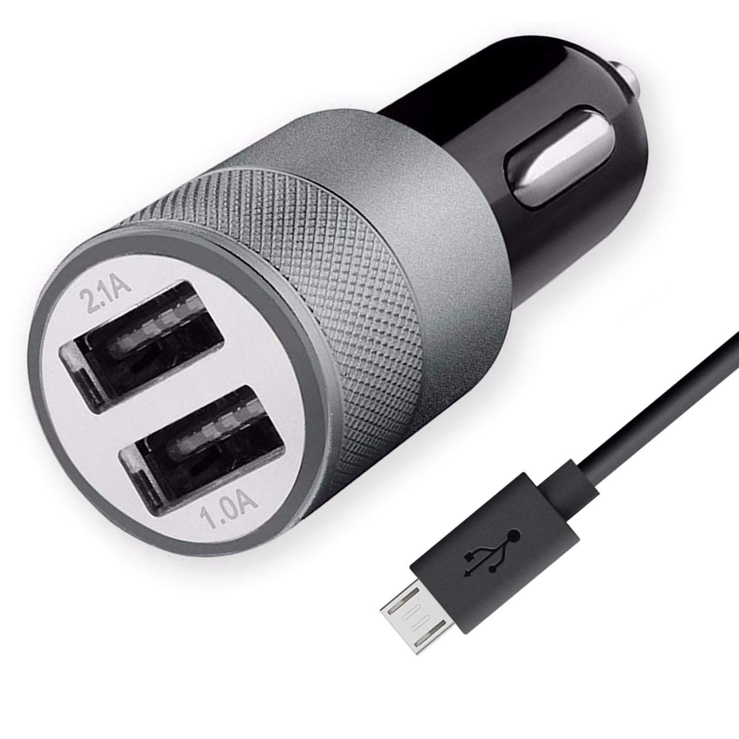 K N DIGITAL Fast Car Charger for Panasonic Eluga Switch Car Charger | High Speed Rapid Fast Turbo Metal Android & Tablets Car Mobile Charger with Micro USB Cable (Random Color 3.1 Amp,RZZ3) 1