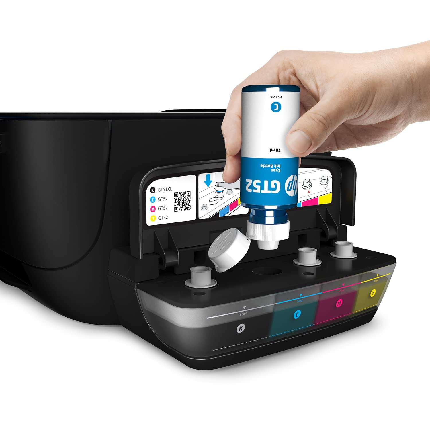 HP Ink Tank 315 Printer, All-in-One, Print, Copy, Scan, Hi-Speed USB 2.0, Up to 8/5 ppm (Black/Color), 60-Sheet Input Tray, 25-Sheet Output Tray, 1000-page Duty Cycle, Color, Z4B04A 3