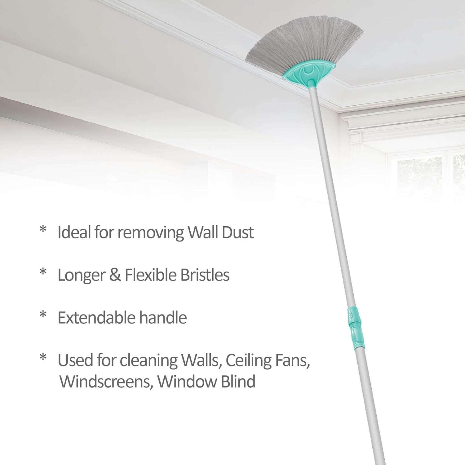 Aywal jala Broom Cobweb Remover Long Extendable| Spider Web Cleaner Stick| Web Cleaner Broom Long Extendable| Dust Cleaning Brush for Indoor and Outdoor Web Cleaning| Cobweb Duster with Extenion Pole 4