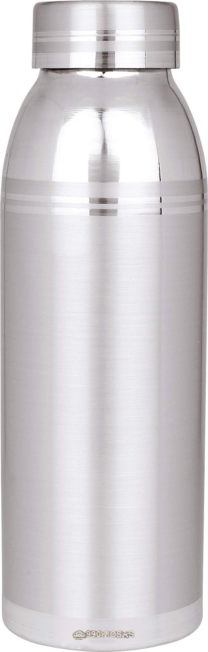 Osasbazaar Hygienic Pure Silver Water Bottle - 97%-99% Pure BIS Hallmarked, 750 Ml, Set of 1, Silver 1