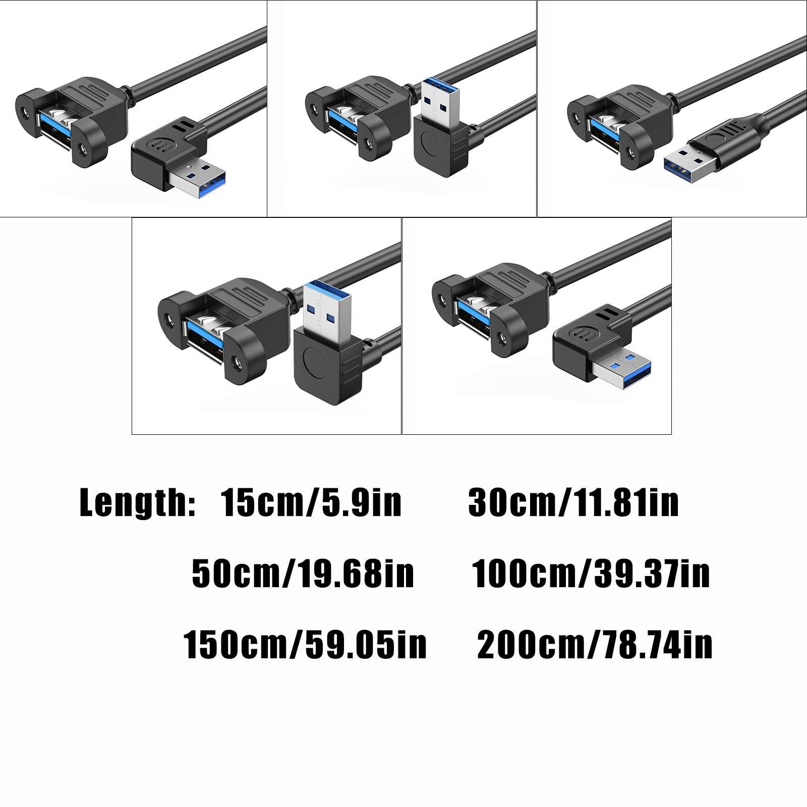 Shurhome USB3.0 Extension Cable USB3.0 Male to Female Adapter Cord with Panel Mount Screws for Industrial Use 5