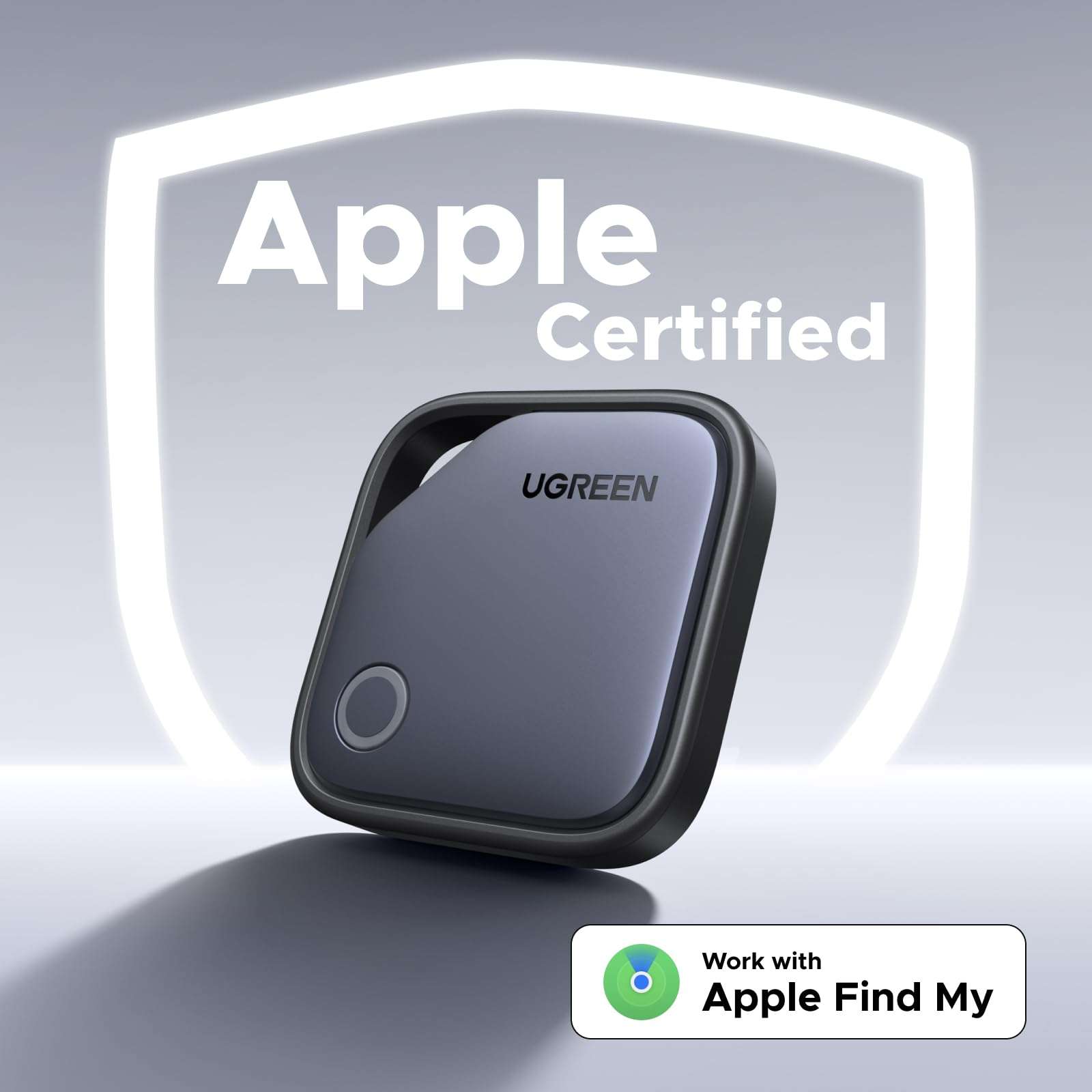 UGREEN Finder Tag Bundle with Finder Slim Compatible with Apple Find My (iOS Only)，Item Finder Smart Tag for Key Wallet Luggage Passport with Alarm& Left-Behind Remind 3