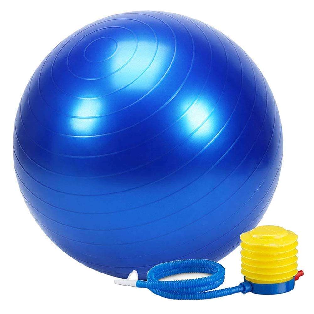 SONIQE Inflatable Gym Ball with Foot Pump for Total Body Fitness, Abdominal Toner (Multi Colour) 1
