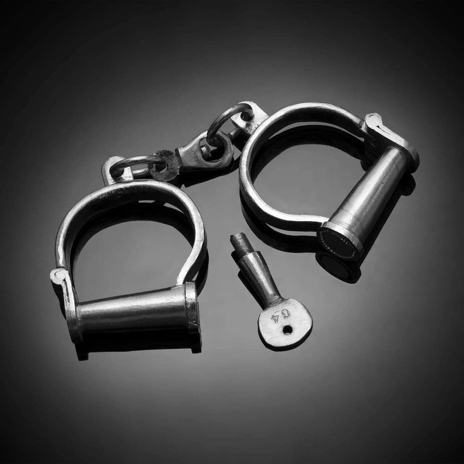 Vintageware® Carbon Steel Handcuff & Eye Mask Combo | For Role Play, Theatre, Travel & More 5