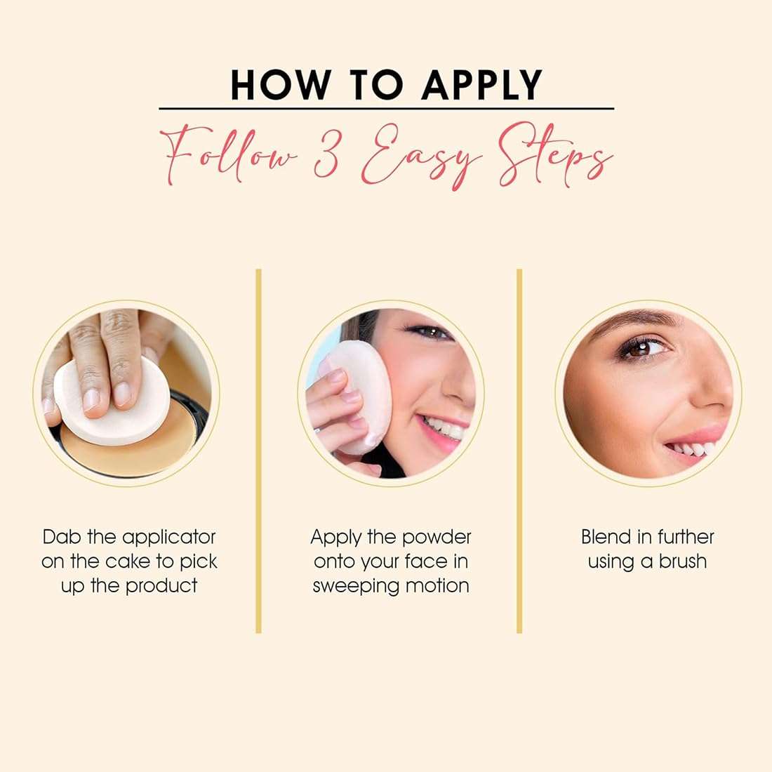 Adbeni Brighten Moisturize Compact Powder with Light-Diffusing Particles for a Flawless, Long-Lasting, Oil-Control, Translucent Setting Powder for All Skin Tones, Shade-02, 20gm 6