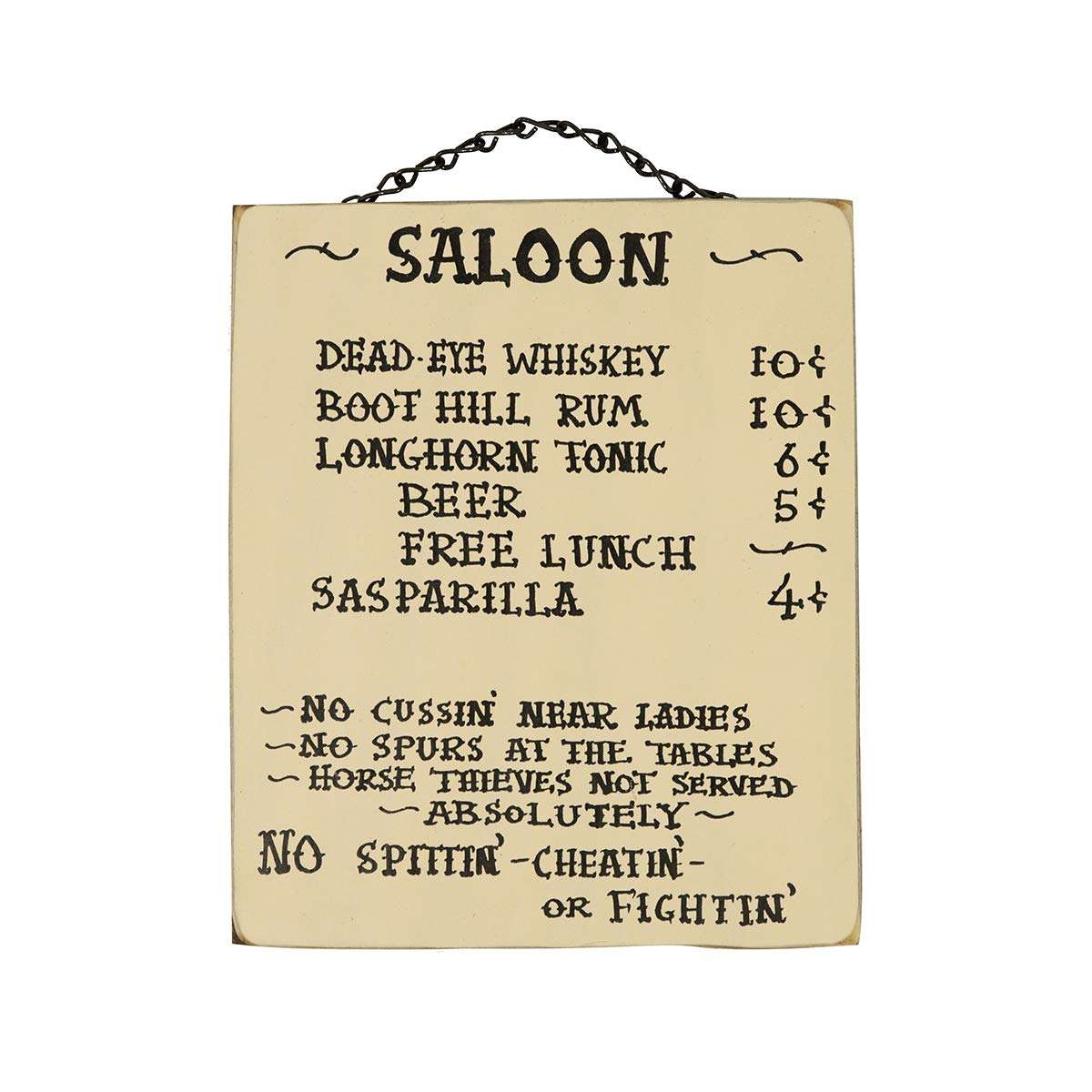 Treasure Gurus Rustic Wood Saloon Menu Wall Sign Vintage Western Decor Hanging Bar Pub Man Cave Garage Plaque 1