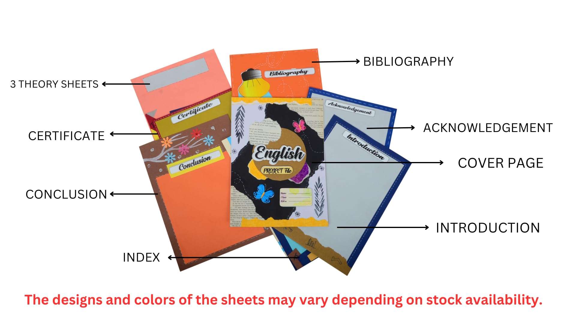 Komodo HANCRAFTED Sheets/Combo Pack/ENG + POL SCI + History / A4 Size Sheets 3