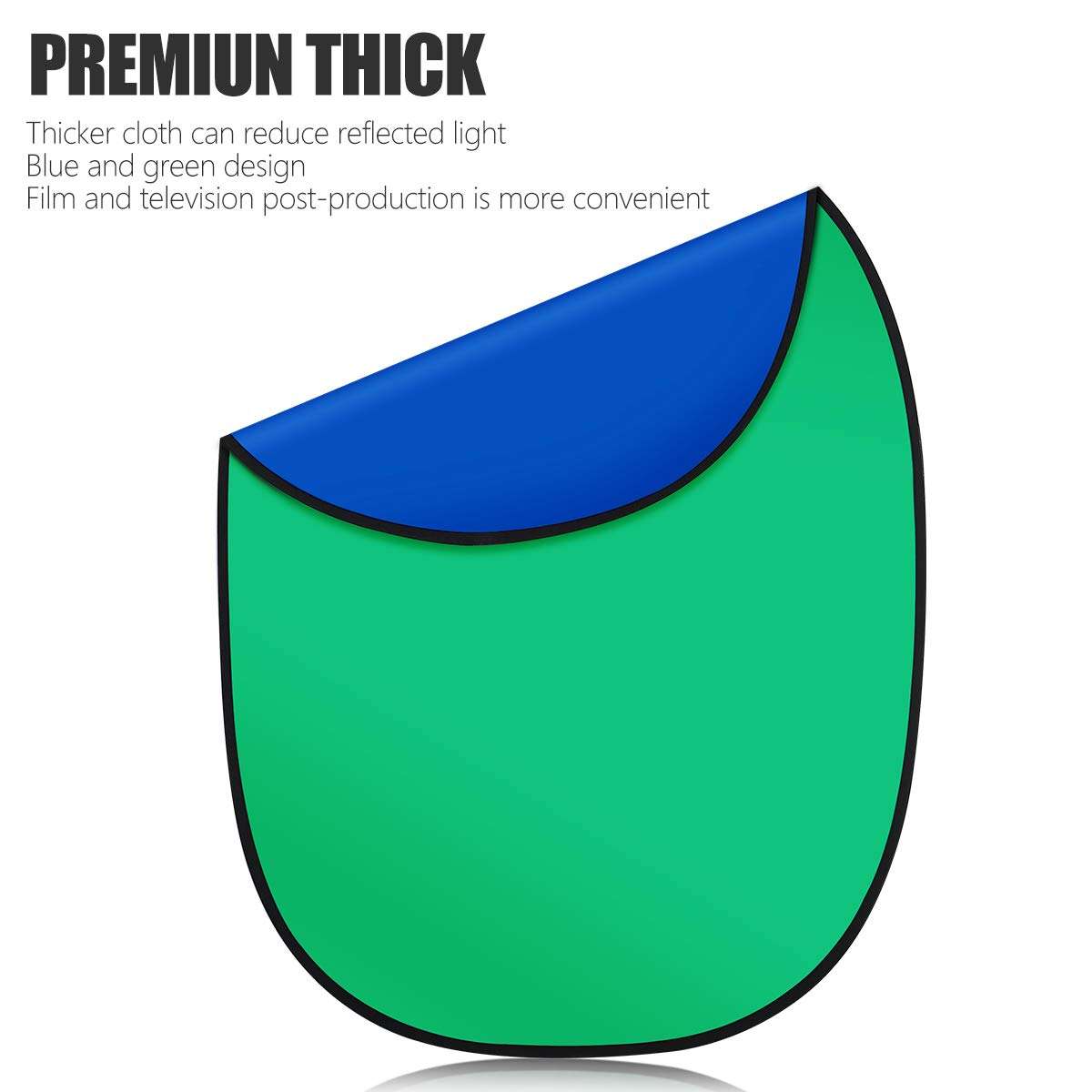 AFHT 5'X7'Portable Green Screen Backdrop with Stand Blue and Green 2-in-1 Collapsible Green Screen Kit, Chromakey Blue and Green Screen Chair 5