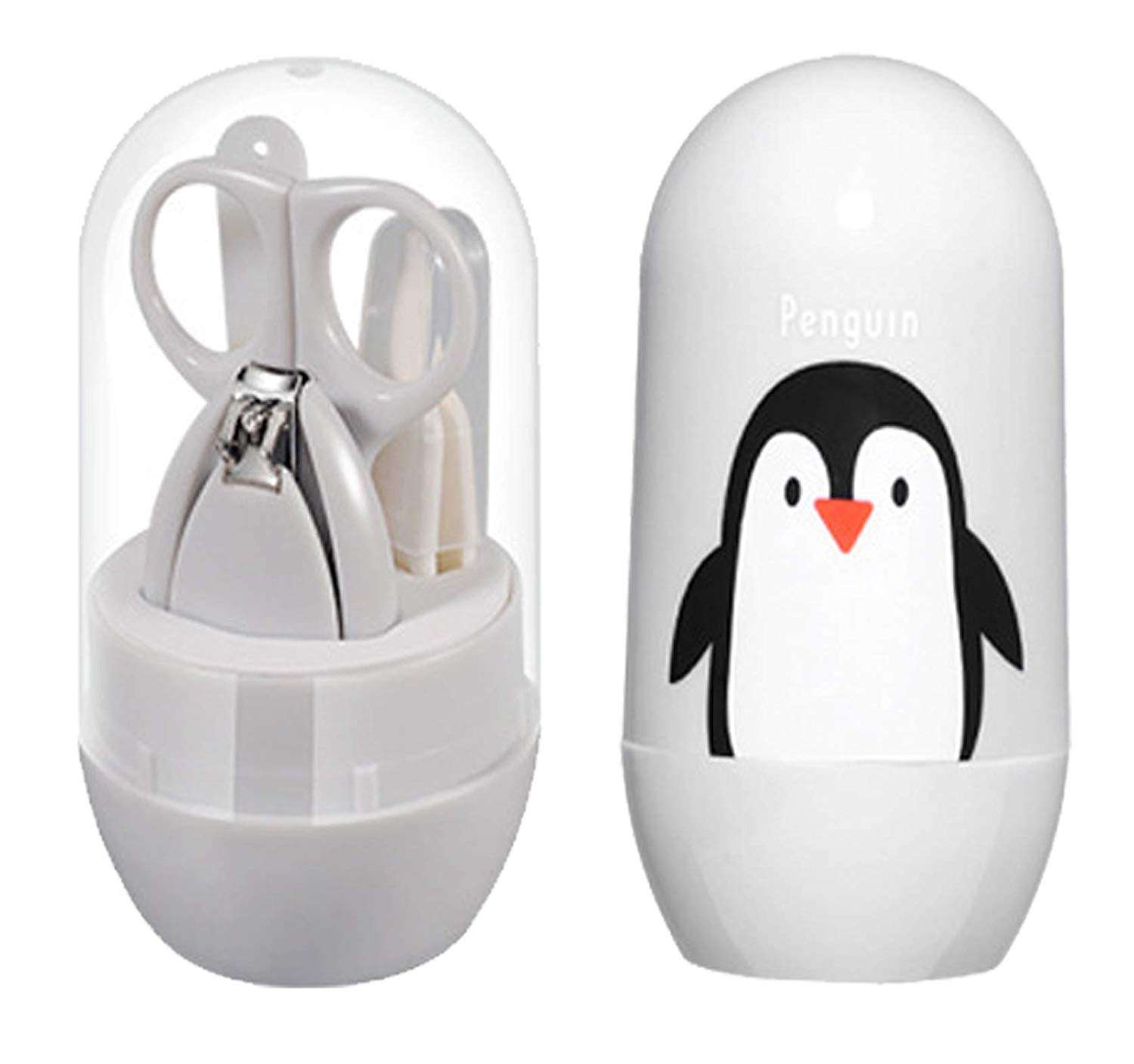 CHOTE USTAD 4-in-1 Baby Grooming Kit 1 Scissors, 1 Clipper, 1 File and 1 Tweezer and with 1 Extra Baby Nail Cutter Manicure Pedicure for Kids, BPA-free (White, Set of 5 Pcs) 3