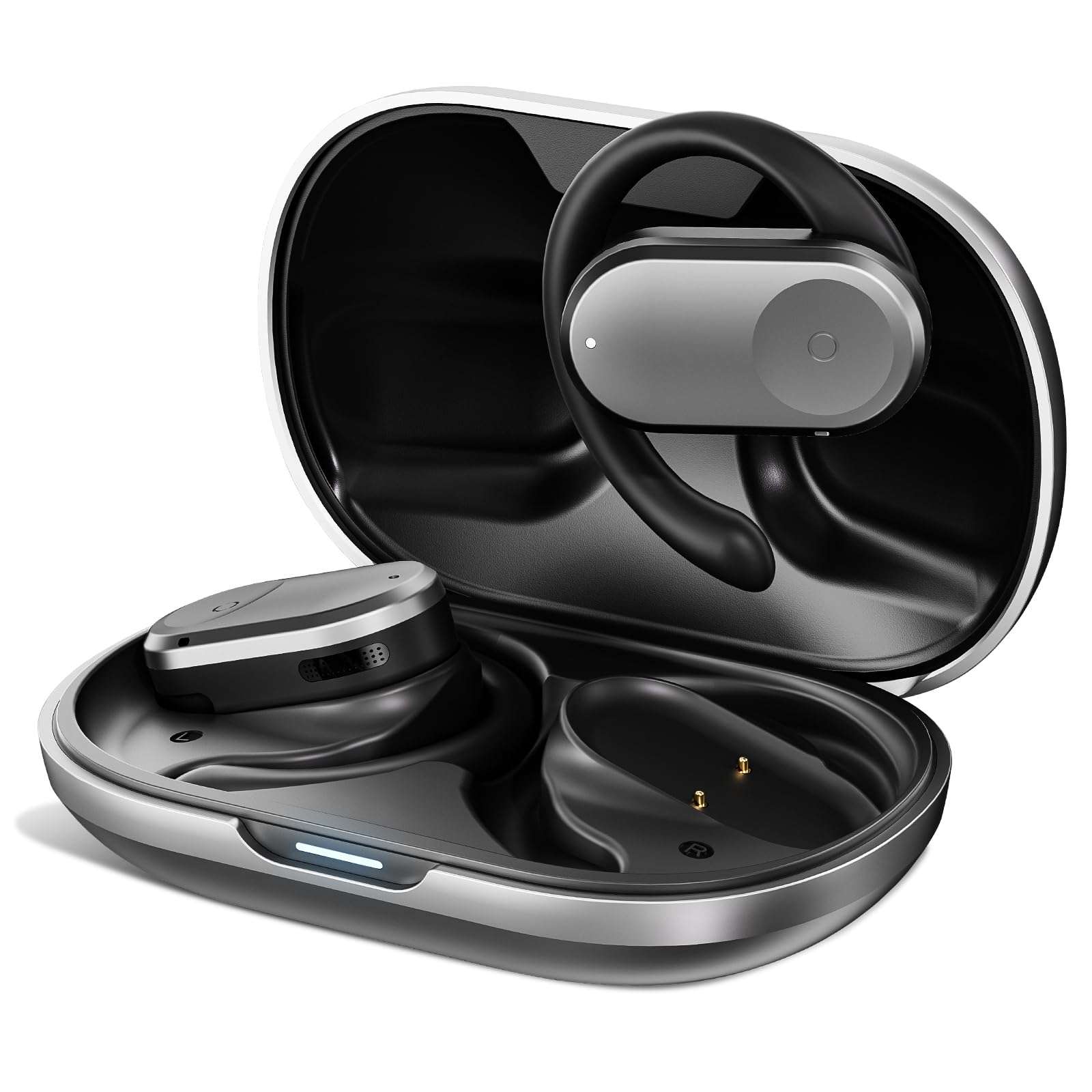 ikedon Open Ear Headphones USB Condenser Microphone, Plug & Play, Studio Cardioid Mic for Recording YouTube Gaming Podcasting (lp13) (lp10) 1