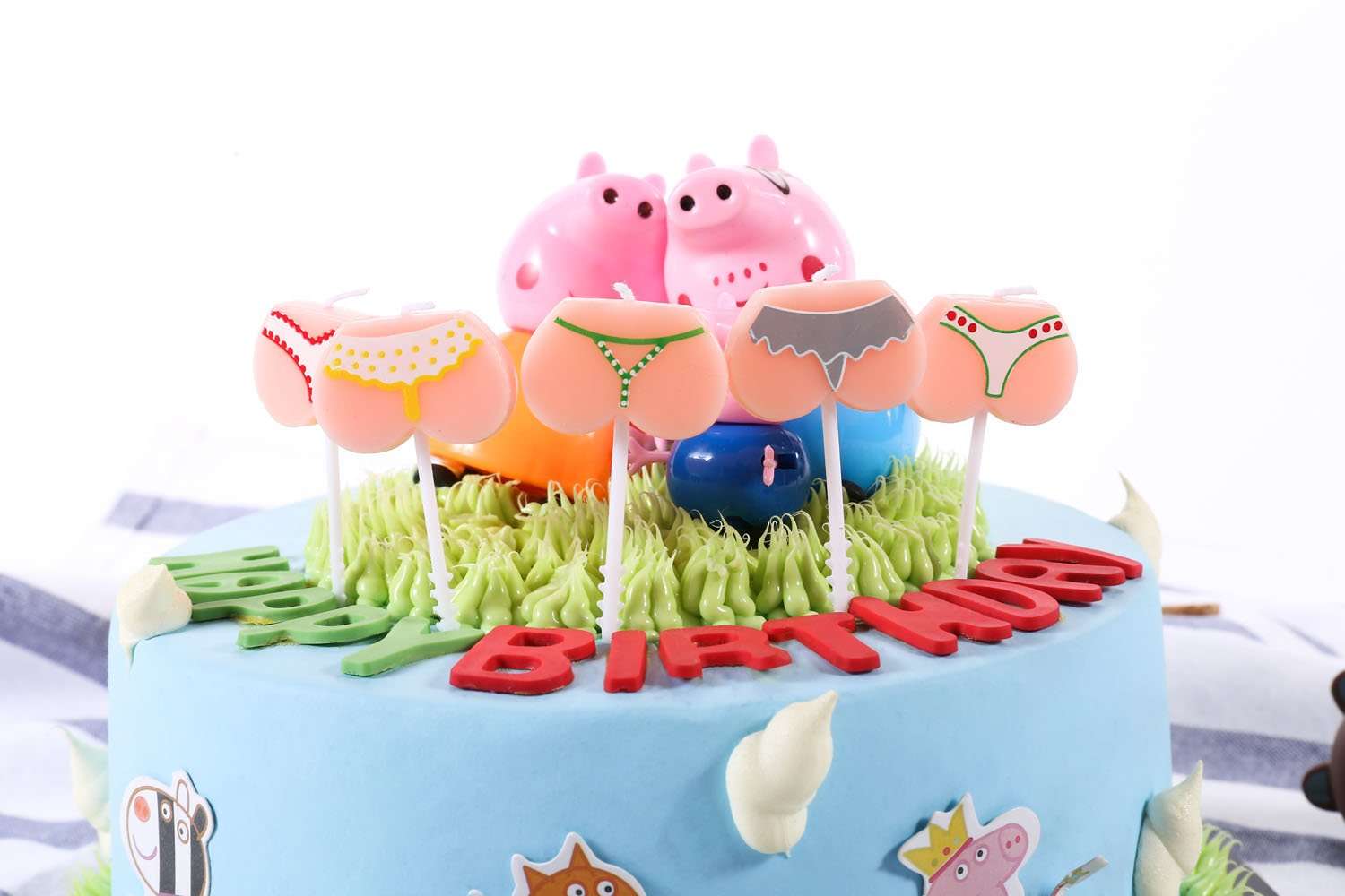 Funny Bikini Birthday Candle, Bachelor Party Cake Candles Cake Topper Decor, 10-Pack 2.5 inch Celebration Party Candle 5