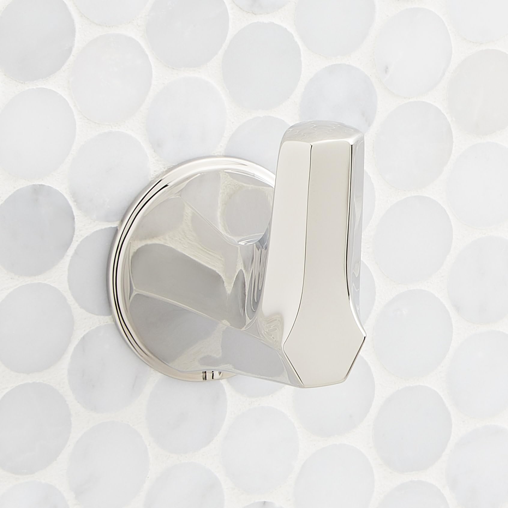 Signature Hardware 955080 Elita Single Robe Hook - Polished Nickel