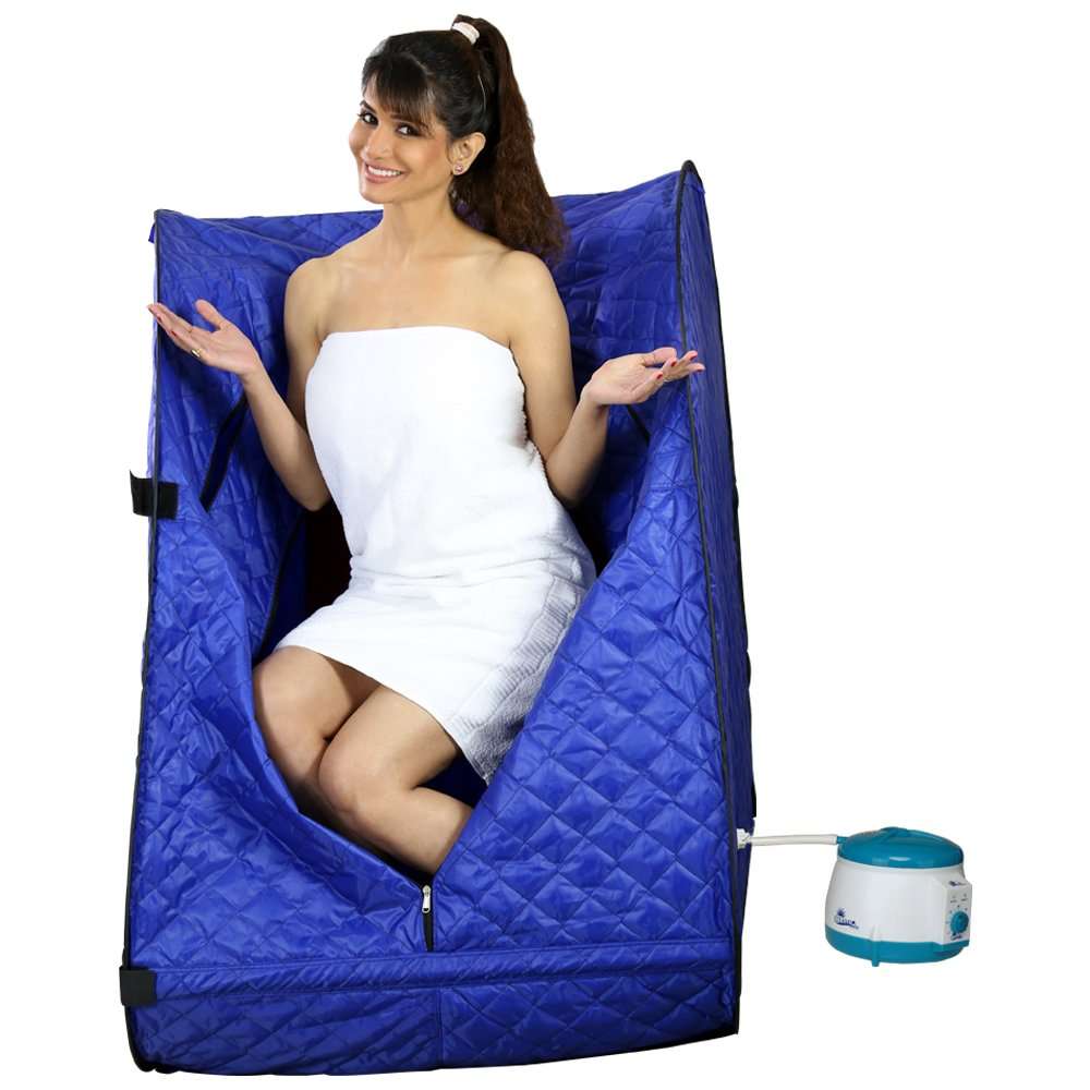 Kawachi Portable Steam Sauna Bath Home Spa at Home Blue 3