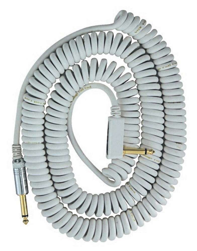 VOX VCC090 White Coiled 1/4" Cable with Mesh Bag, 29.5' 1