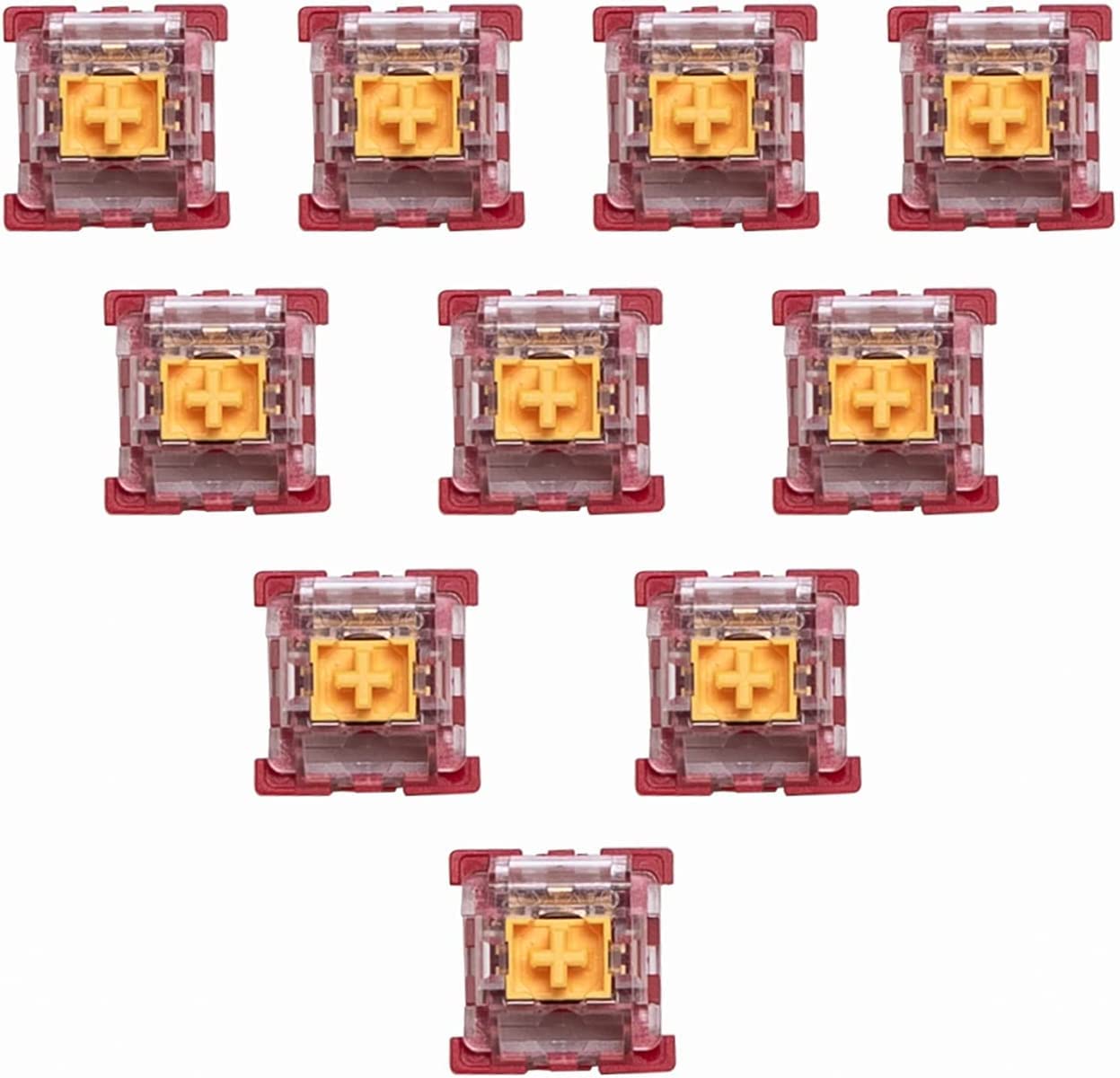 GK GAMAKAY Silent Linear Mechanical Keyboard Switch, 70Pcs/Pack Phoenix Switch 3 Pin Switches for LK67 CK61 CK68 DIY Mechanical Gaming Keyboards (Phoenix Switch-70Pcs) 1
