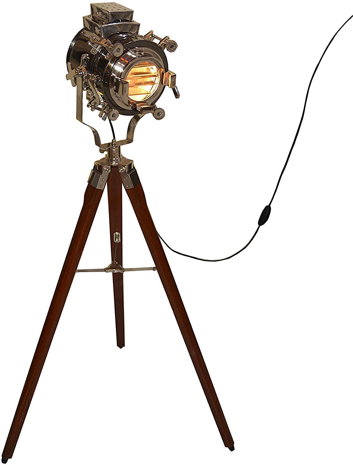 R.I Royal Instrument Nautical Floor Spot Light Tripod Style for Home Decor 4