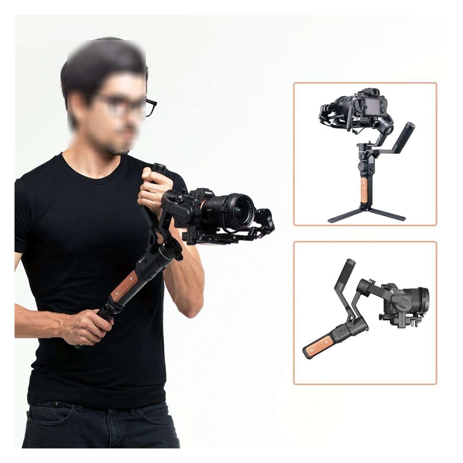 AK2000S DSLR Professional Camera Stabilizer Handheld Video Gimbal Fit for DSLR Mirrorless Camera for Outdoor Video Recording (Color : Standard) (Ak2000s Standard Kit) 5