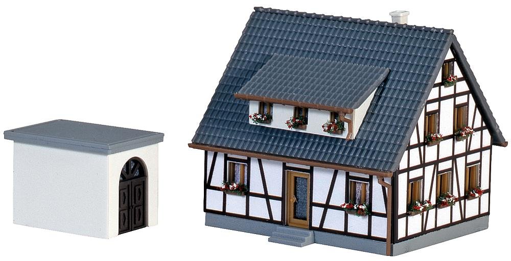 Faller 282760 Half-Timbered House Z Scale Building Kit, Blue 1