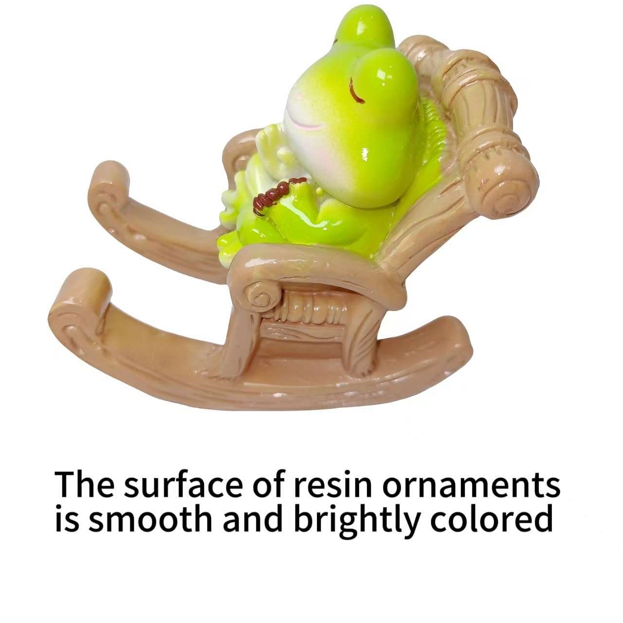 WF Animal Resin Statues Home Decor Creative Frog Ornaments Desktop Phone Holder Ornaments (Meditation) 5