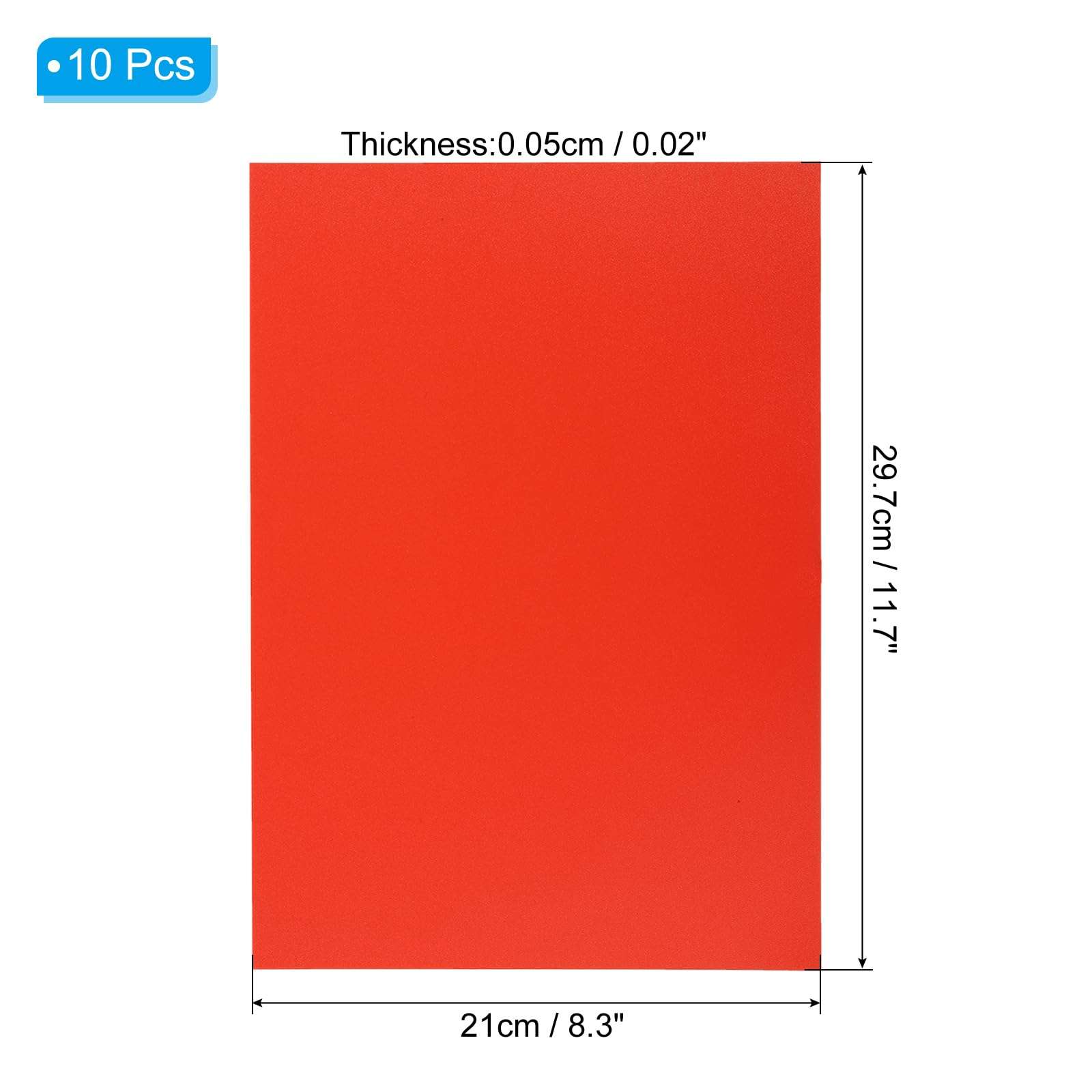 PATIKIL 20 Mil Clear PVC Binding Covers, 10 Pcs Front View Protector Un-Punched A4 Letter Size for Presentation, Report, Paper, Business Office Supply Document, Semi Transparent Red 3