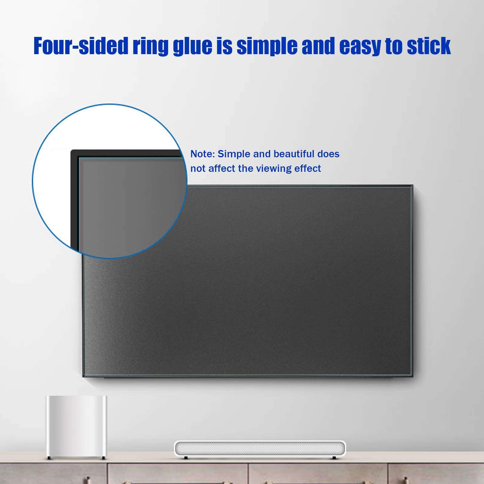 Anti-Glare TV Screen Protector, Eye Protection Blue Light Filter Film Relieve Eye Strain and Sleep Better - 23 Size, Accept Customization,32 in 698 x 392mm 6