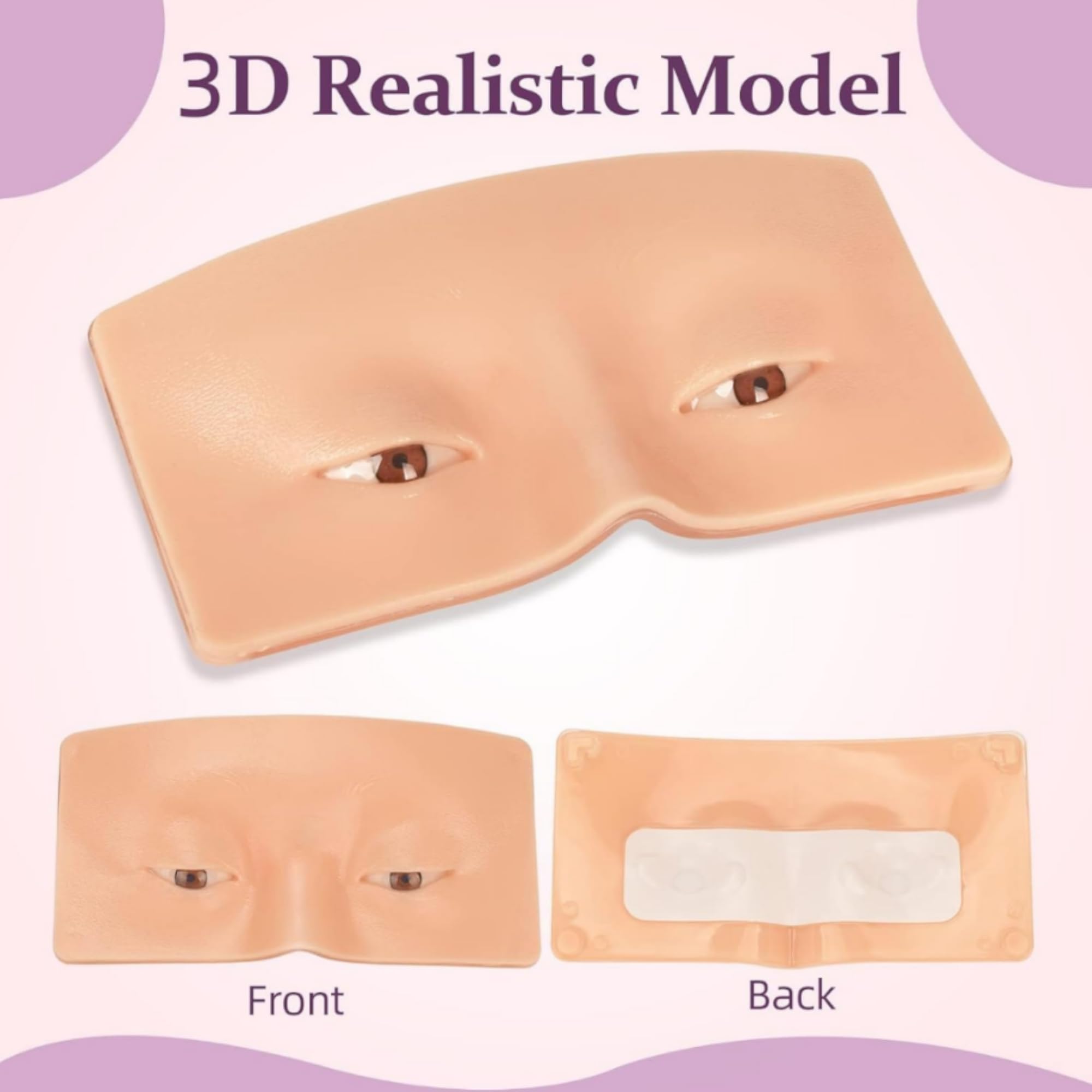 LAVENUST Realistic Microblading Pad - Eye Makeup Practice Tool 5