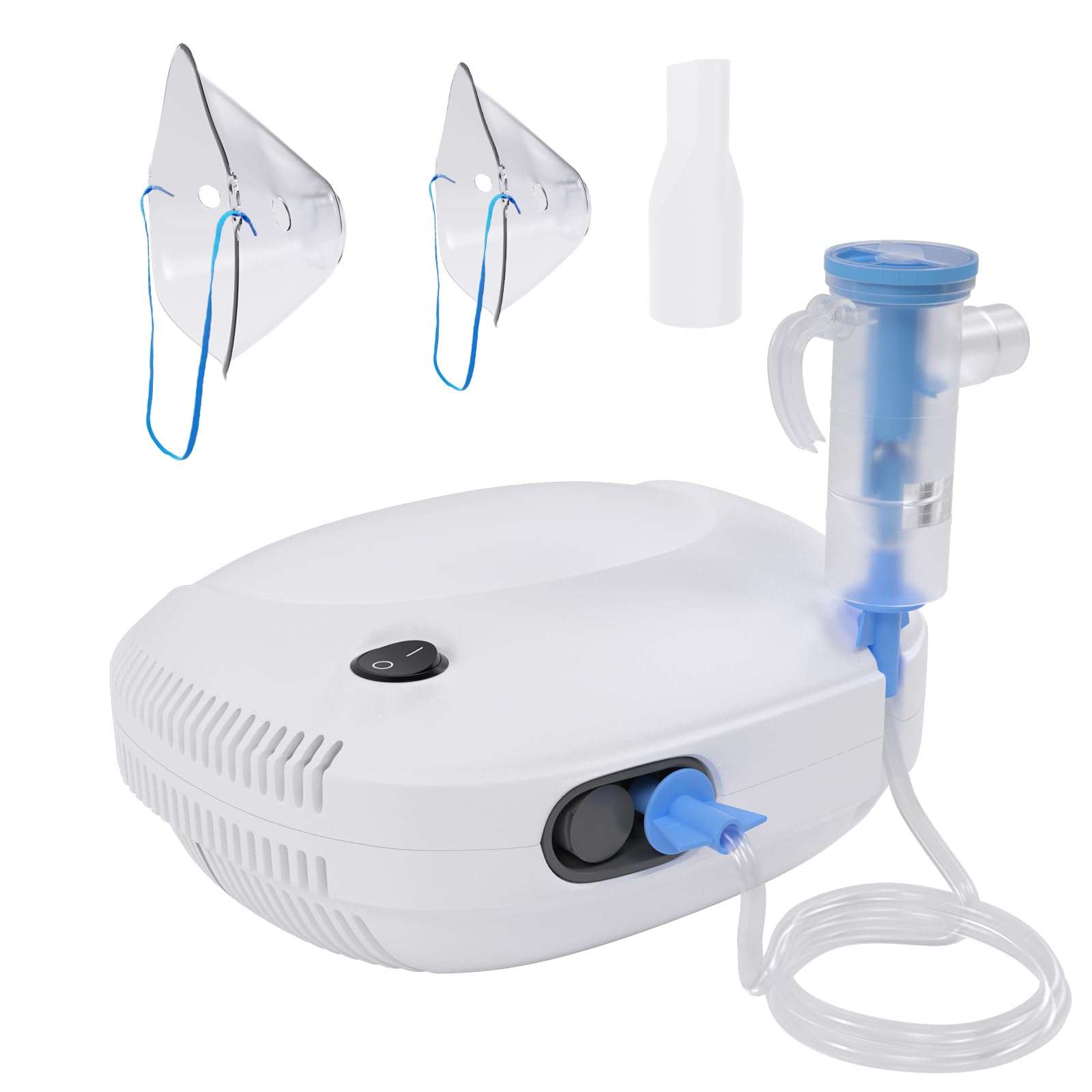 Nebulizer Machine for Adults and Kids Breathing Compressor Nebulizer with 2 Masks & Mouthpiece, Adjustable Nebulization Rate for Home Use 1