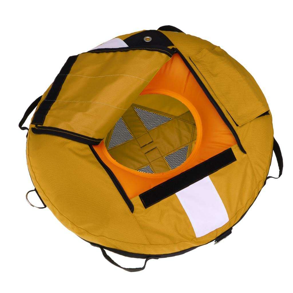 Freediving Buoy Inflatable Float for Diving, Spearfishing, Snorkeling Yellow 4