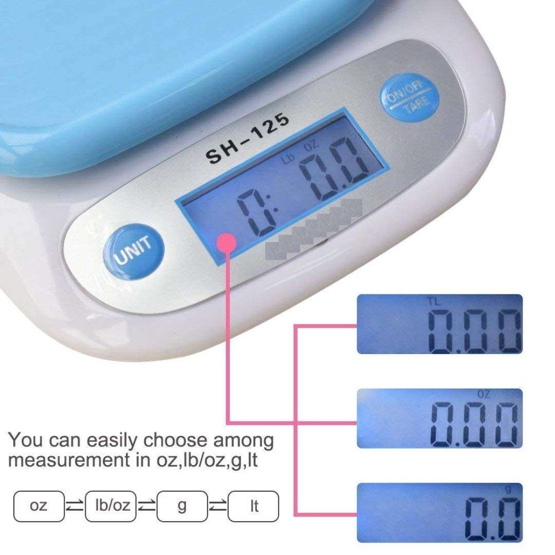 Drake Electronic Digital 7 Kg Weight Scale With LCD Kitchen Weight Bowl Scale Machine SH-125 Bowl Scale 7kg Digital Kitchen Weighing Scale 6