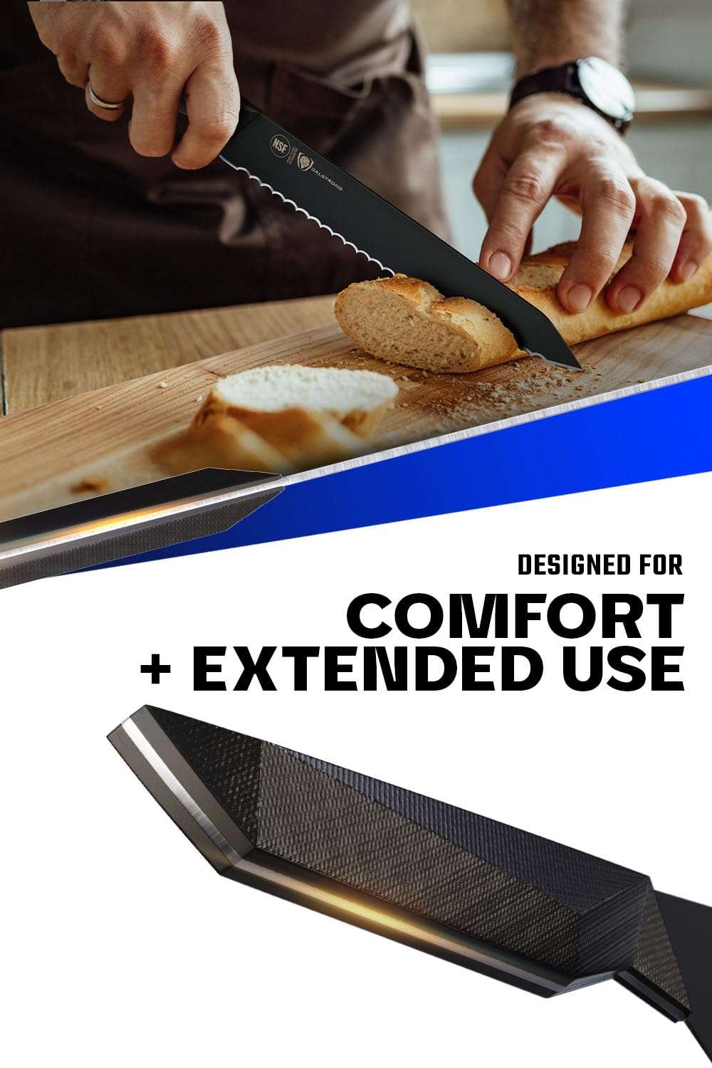 Dalstrong Serrated Utility Knife - 6.5 inch - Shadow Black Series - Black Titanium Nitride Coated Kitchen Knife - High Carbon - 7CR17MOV-X Vacuum Treated Steel Cooking Knife - Sheath - NSF Certified 5