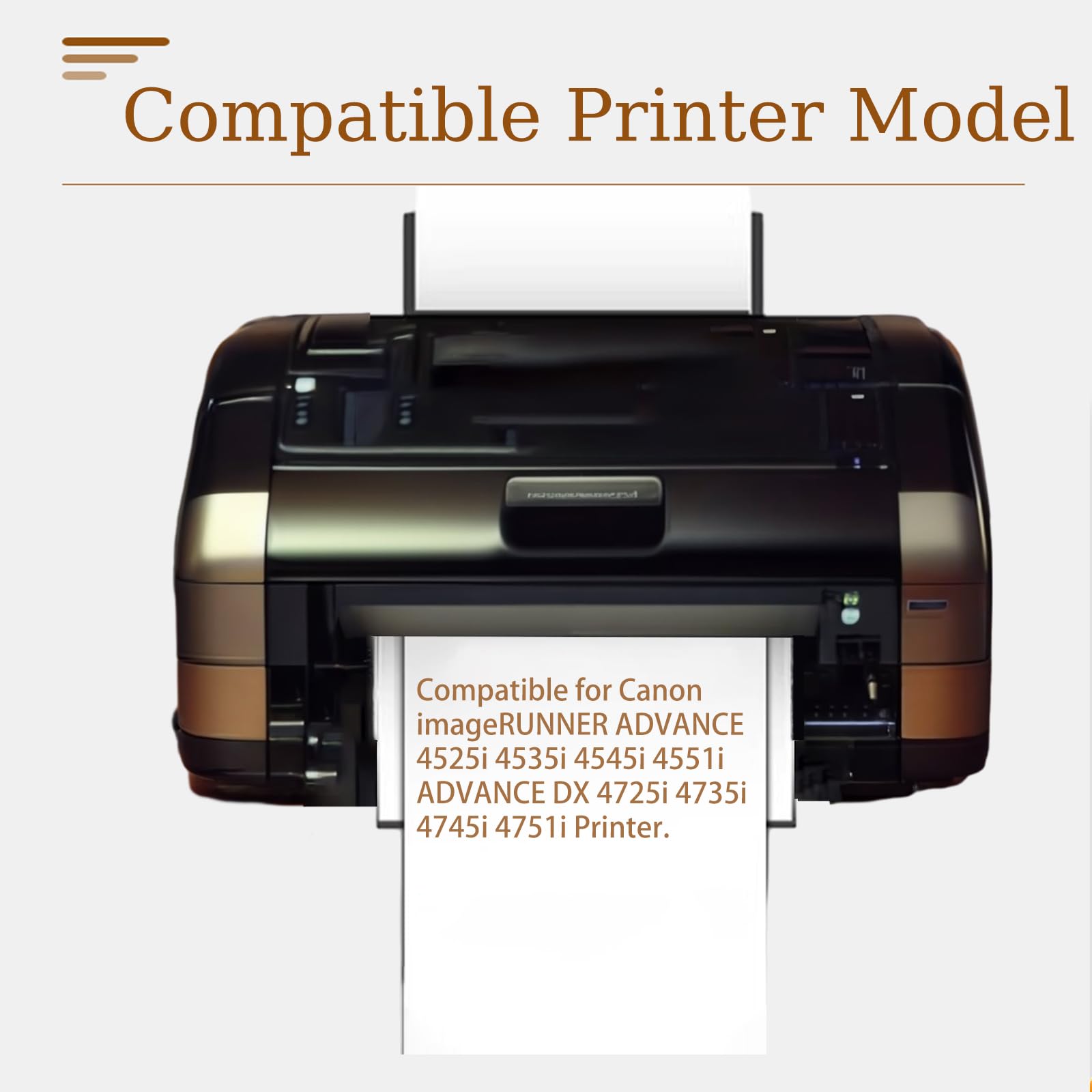Compatible for Canon imageRUNNER Advance 4525i 4535i 4545i 4551i Advance DX 4725i 4735i 4745i 4751i Printer, GPR-57 Drum Unit High-Yield 80000 Pages, 475C003, Superior Print Clarity (Black 1Pack) 3