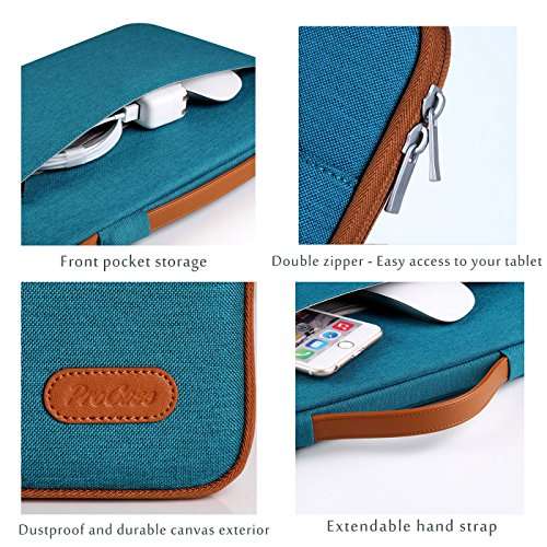 ProCase Laptop Sleeve Case, 13 inch Laptop Bag Compatible with MacBook HP Dell Lenovo ASUS Chromebook -Teal 3
