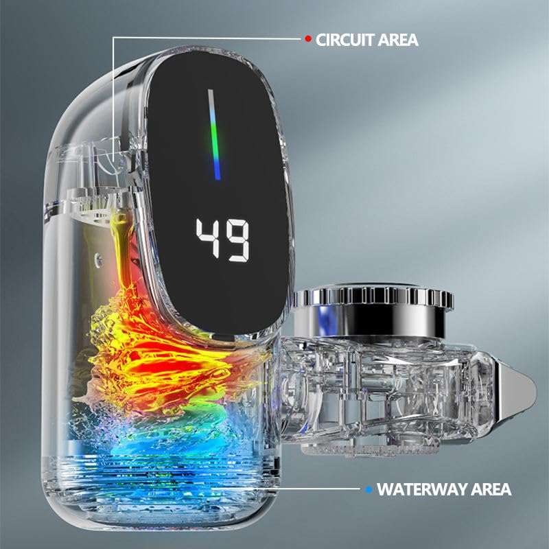 VESPOCM Electric Hot Water Taps 3sec Instant Water Heater Faucet with Water Purifier 3 in 1 Temperature Control Faucet for Kitchen and Bathroom-PO-1 5