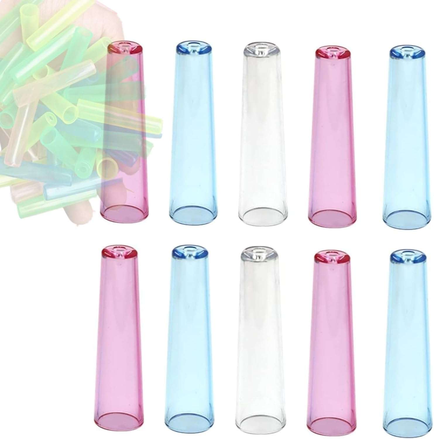 BHAVRUTT 10 Pcs Colorful Plastic Pencil Caps | Pencil Tip Protectors & Extender Holders | pencil holders Stationery Supplies for Students, School & Office Use (PACK OF 10) 4