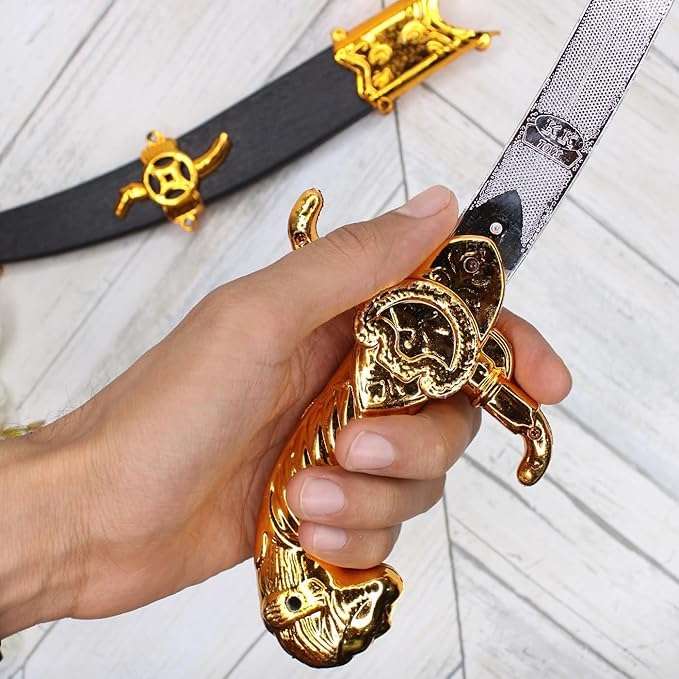 CLASSIC EXPORT Toy Sword with Cover, Black, Role Play Talwar for Kids Talwar Toy with Cover Theme Role Play Talwar Toy for Kids Black Pack of 1 5