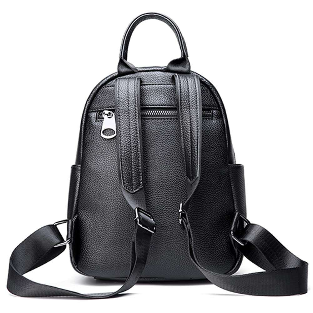 ROUROU Large Capacity Backpack for Women Multi Pocket Shoulder Bag Genuine Leather Handbag Casual Daypack Travel Purse 5