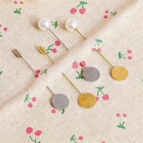 Diy Crafts 16589 Pearl Alloy Copper Long Brooch Pin for Diy Brooches Lapel Dress Jewelry Parts Accessories, Pack Oof 10 Piece, Combo & Sizes (Multicolor) 2