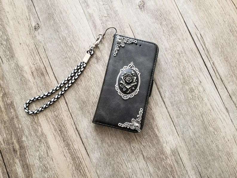 Flower phone leather wallet case for iPhone X XS XR 11 12 13 14 15 16 Pro Max Galaxy S24 S23 S22 S21 S20 Ultra Note 20 10 Plus Mn1608 3