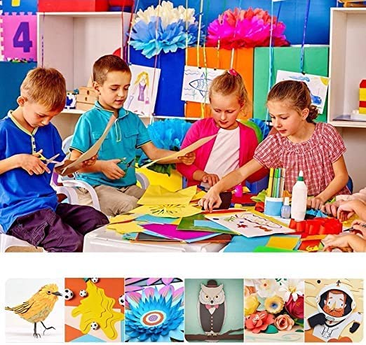 Eclet Neon Origami Paper 15 cm X 15 cm Pack of 100 Sheets (10 sheet x 10 color) Fluorescent Color Both Side Coloured For Origami, Scrapbooking, Project Work 3