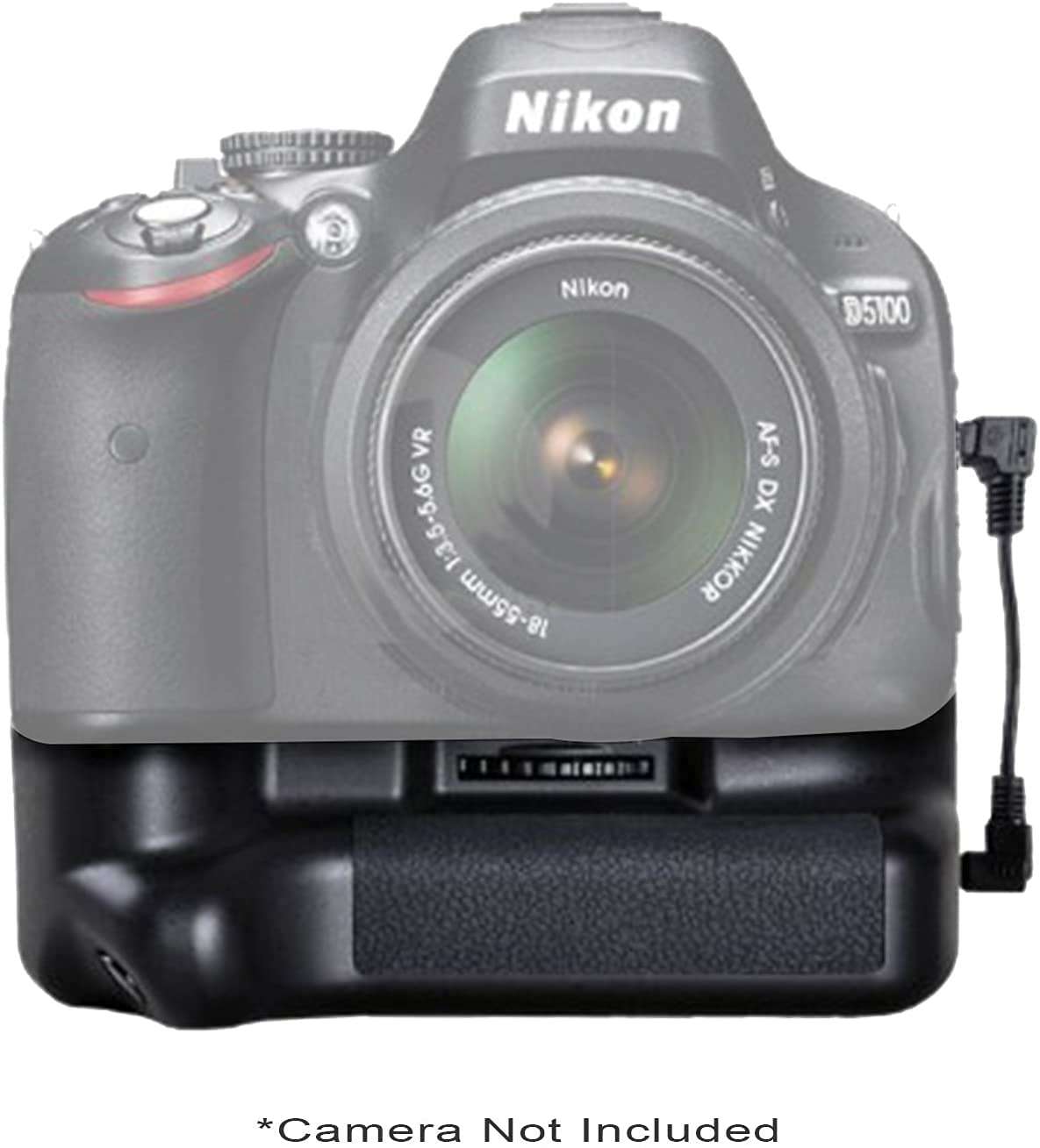 Battery Grip Bundle for Nikon D5300, D3300, D3200, D3100: Includes Vertical Battery Grip, 2-Pk EN-EL14 Long-Life Batteries, Charger, Remote, Microfiber Cleaning Cloth 5