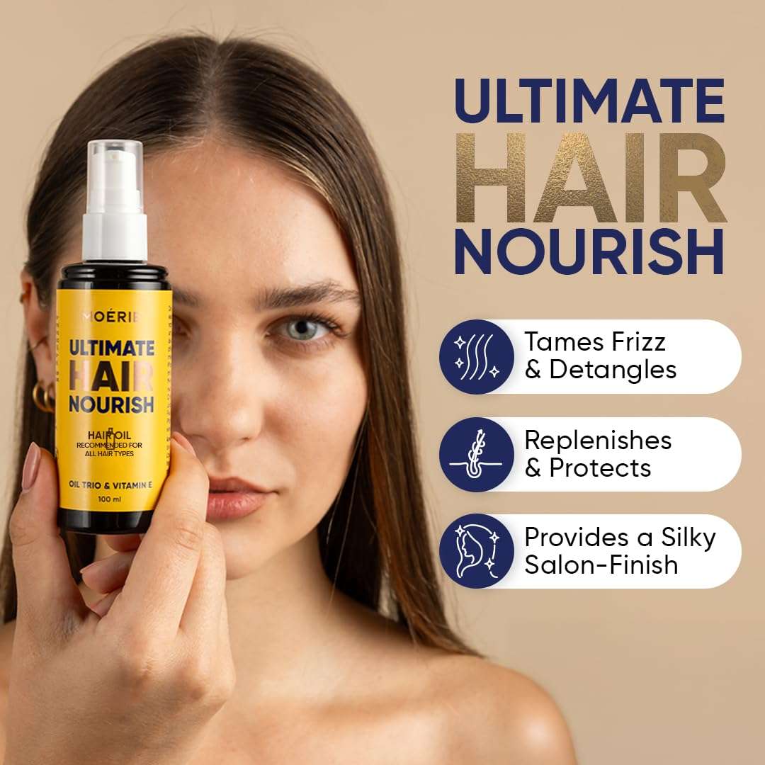 Moerie Ultimate Hair Boost Supplement for Women & Men - Ultimate Hair Oil for Frizzy, Dry and Damaged Hair - Deeply Nourishing Rejuvenation - 60 Capsules - 3.38 oz 6