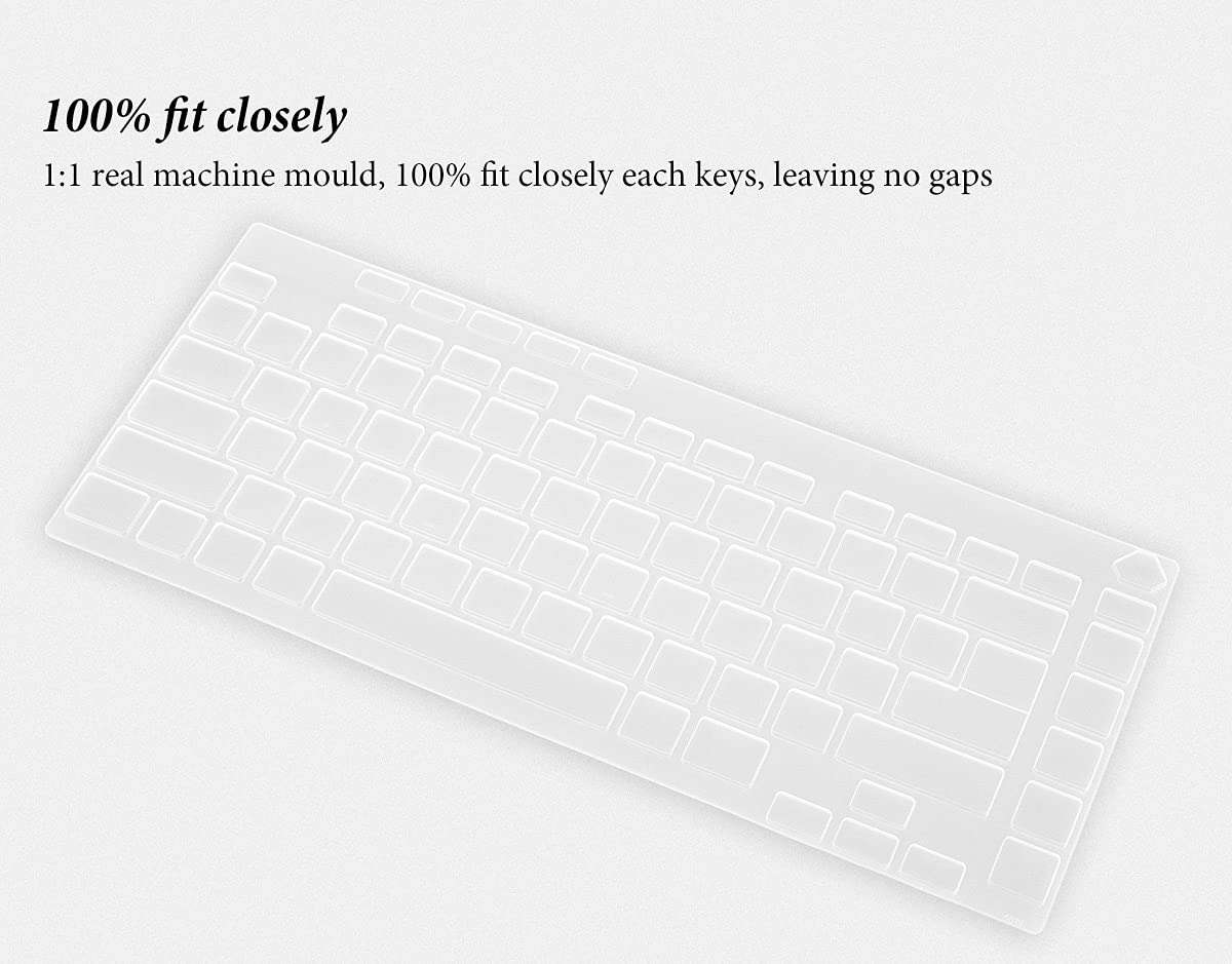 Saco Keyboard Silicone Skin Cover for ASUS ROG Strix G15 2021 Gaming Laptop 15.6", ASUS ROG Strix G15 G513 G513QR G513QR-ES96 [Not Fit for 2020 ASUS ROG Strix G15] 15.6 inch Laptop - Transparent 6