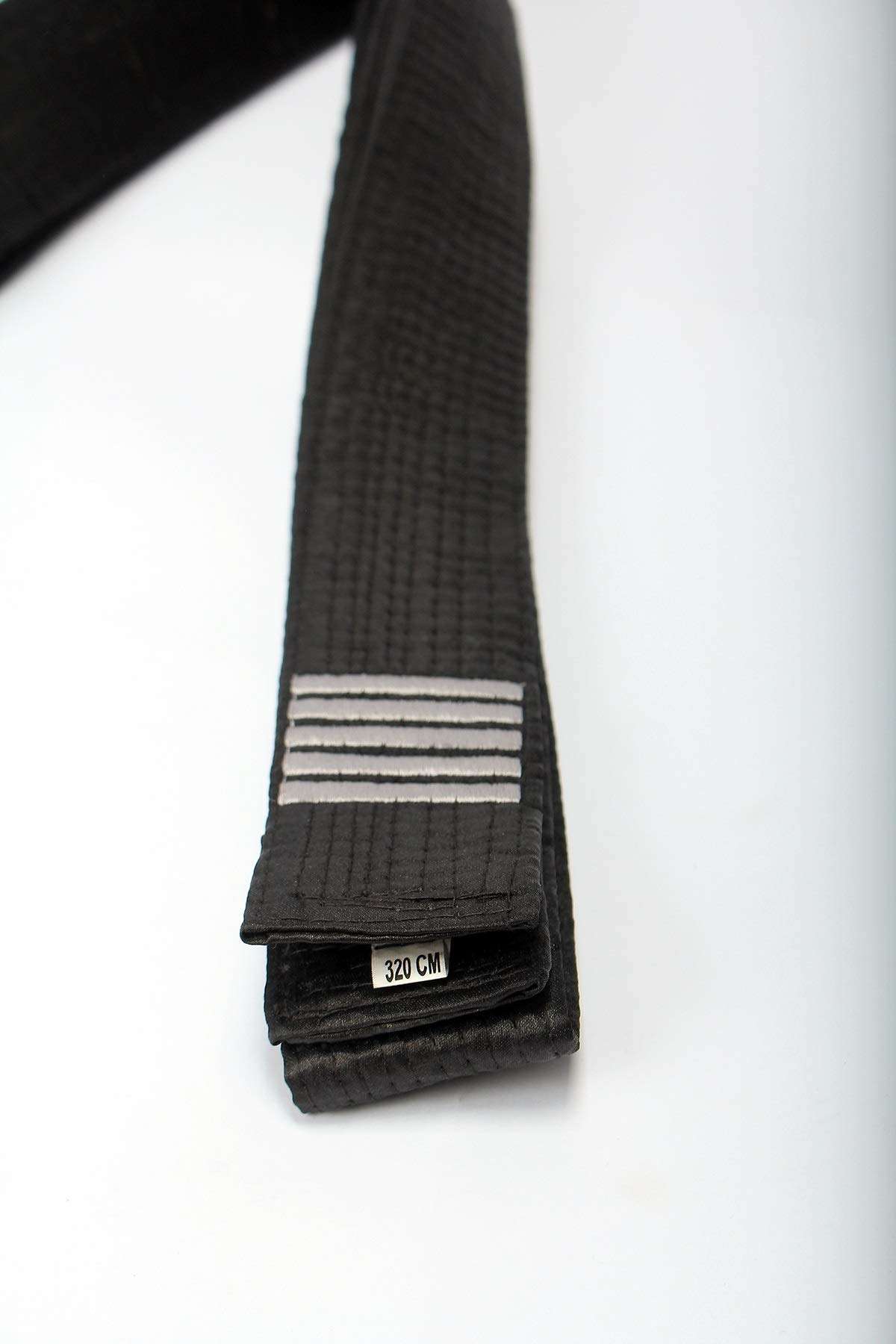 Shihan Power Sports 5 DAN BAR Karate Black Belt Satin Silver Embroidery 320cm Length Kenpo Kickboxing 2