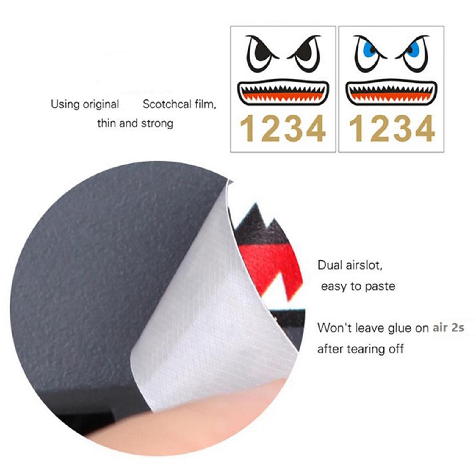 CALANDIS Set of 2 Drone Body Sticker Aircraft Decals Controller Set for DJI Mini 2 5