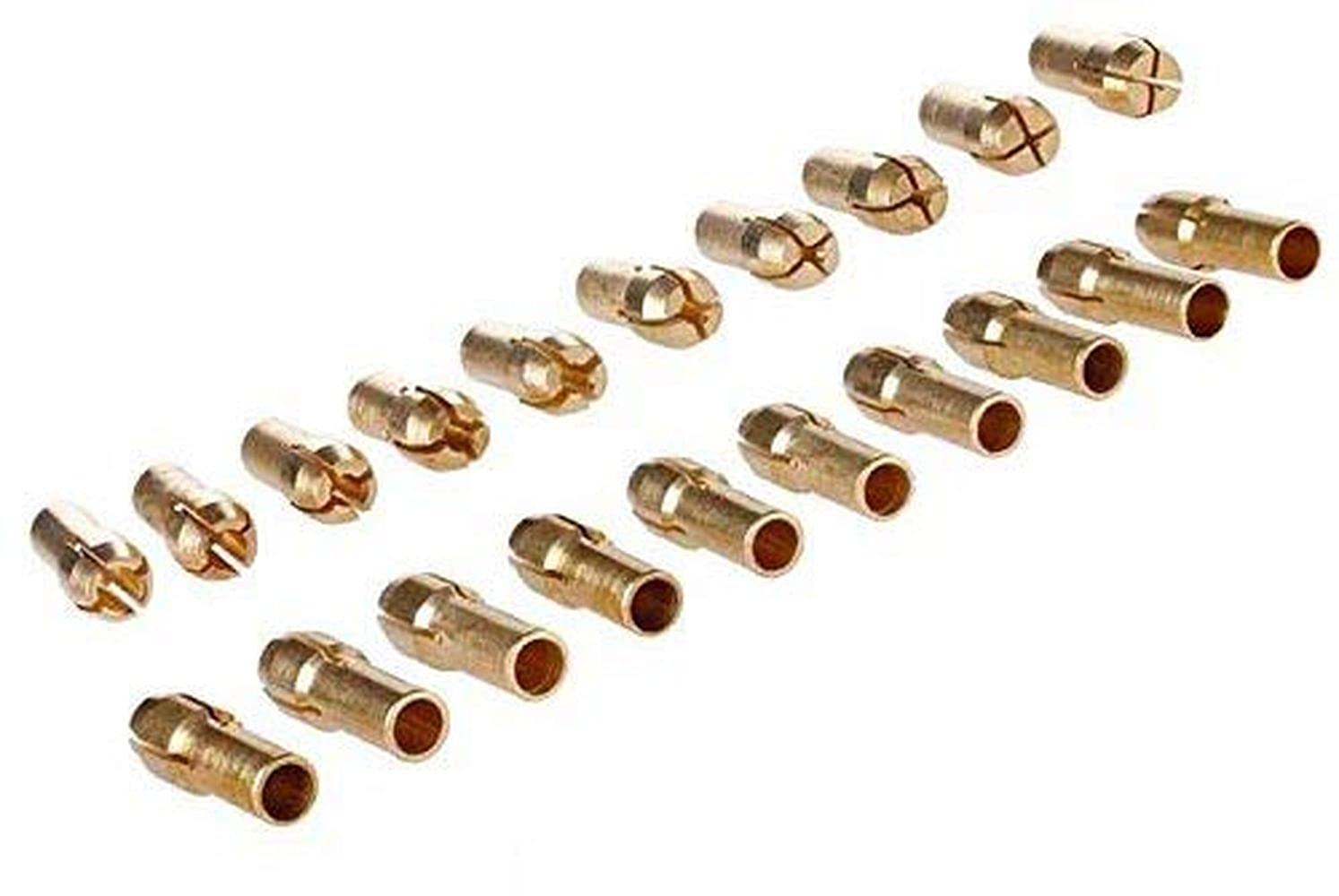 Diy Crafts 10970 6897 0.5-3.2mm Brass Drill Chuck Collet Bits 4.3mm Shank Rotary Tools, Multicolor, 10 Piece 1