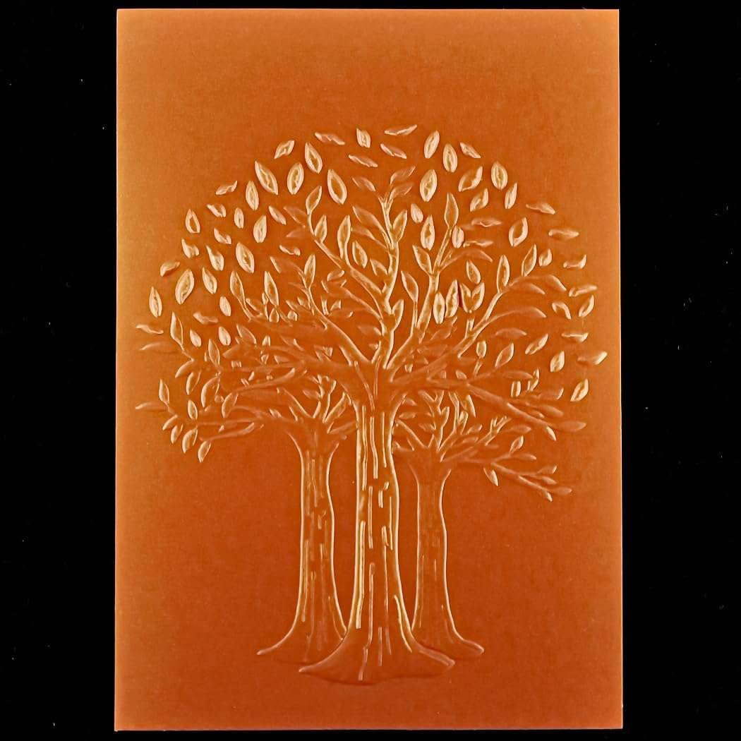 Kwan Crafts 3D Merry Christmas Tree Leaves Background Plastic Embossing Folders for Card Making Scrapbooking and Other Paper Crafts 4092804 4