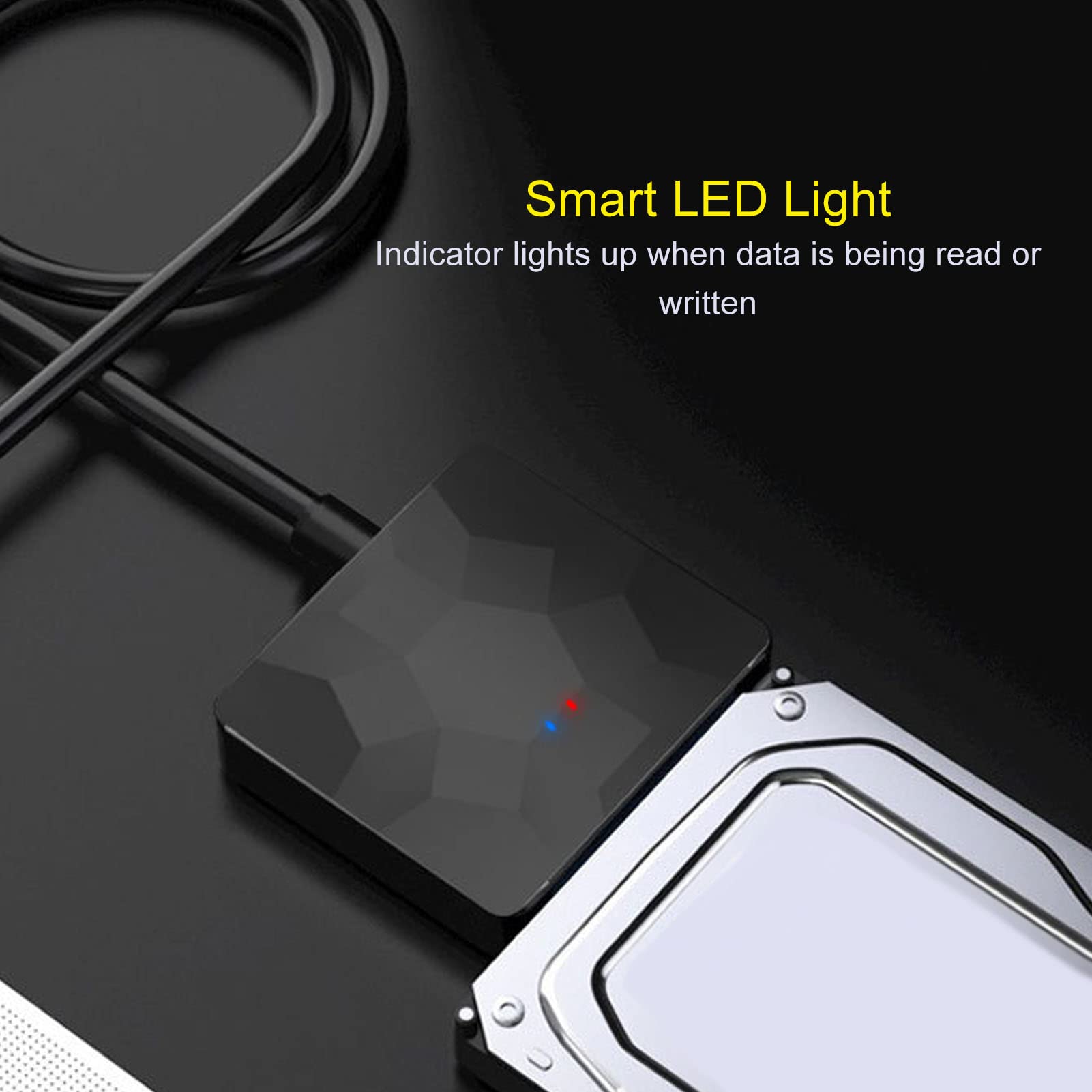 Hard Drive Adapter SSD Cable,5Gbps USB Type C 3.0 to SATA Desktop Computer Adapter Cord,for 2.5 3.5 Inch SSD HDD Game Console PC Laptop,for PS4 for Xbox for Windows 10/8.1/8/7/Vista/XP,for OS X 4