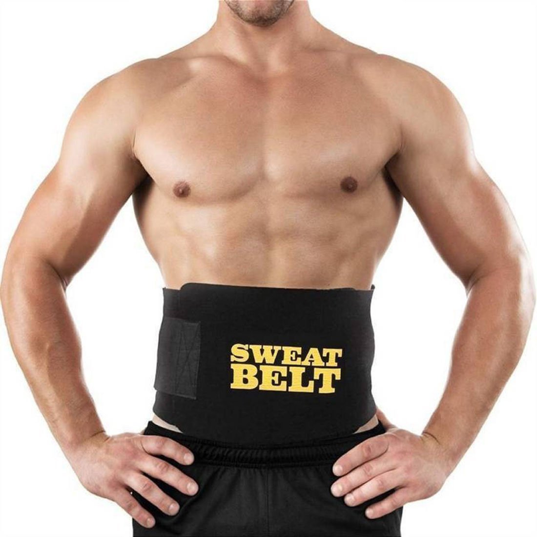 CONSONANTIAM Tummy Trimmer with Sweat Slim Belt for Men and Women Great Slimming Exerciser Kit for Men and Women Black 5
